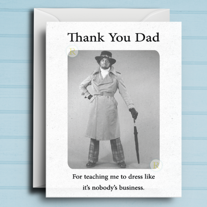 Black Father's Day Card - Dress Like Dad